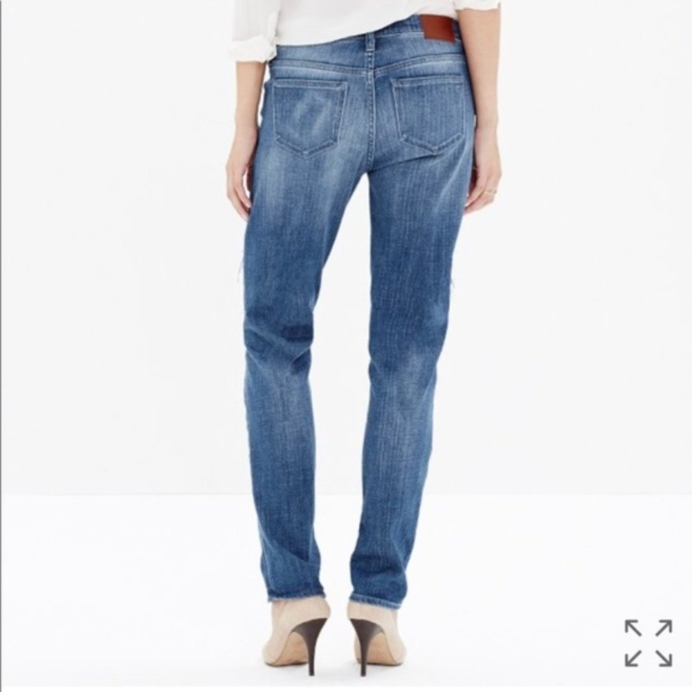 Madewell Slim Boyjean Patched-Up Edition Jeans in Springfield Wash Size 26 - Picture 3 of 5